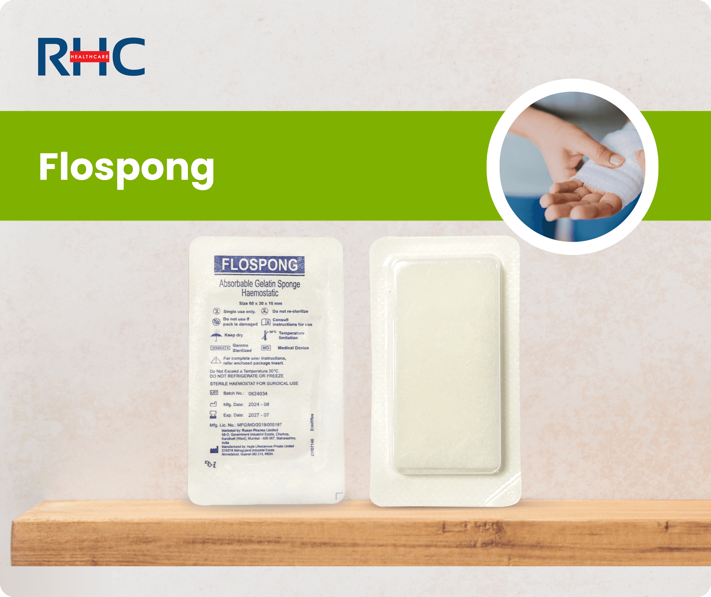 Flospong – Absorbable Gelatin Sponge