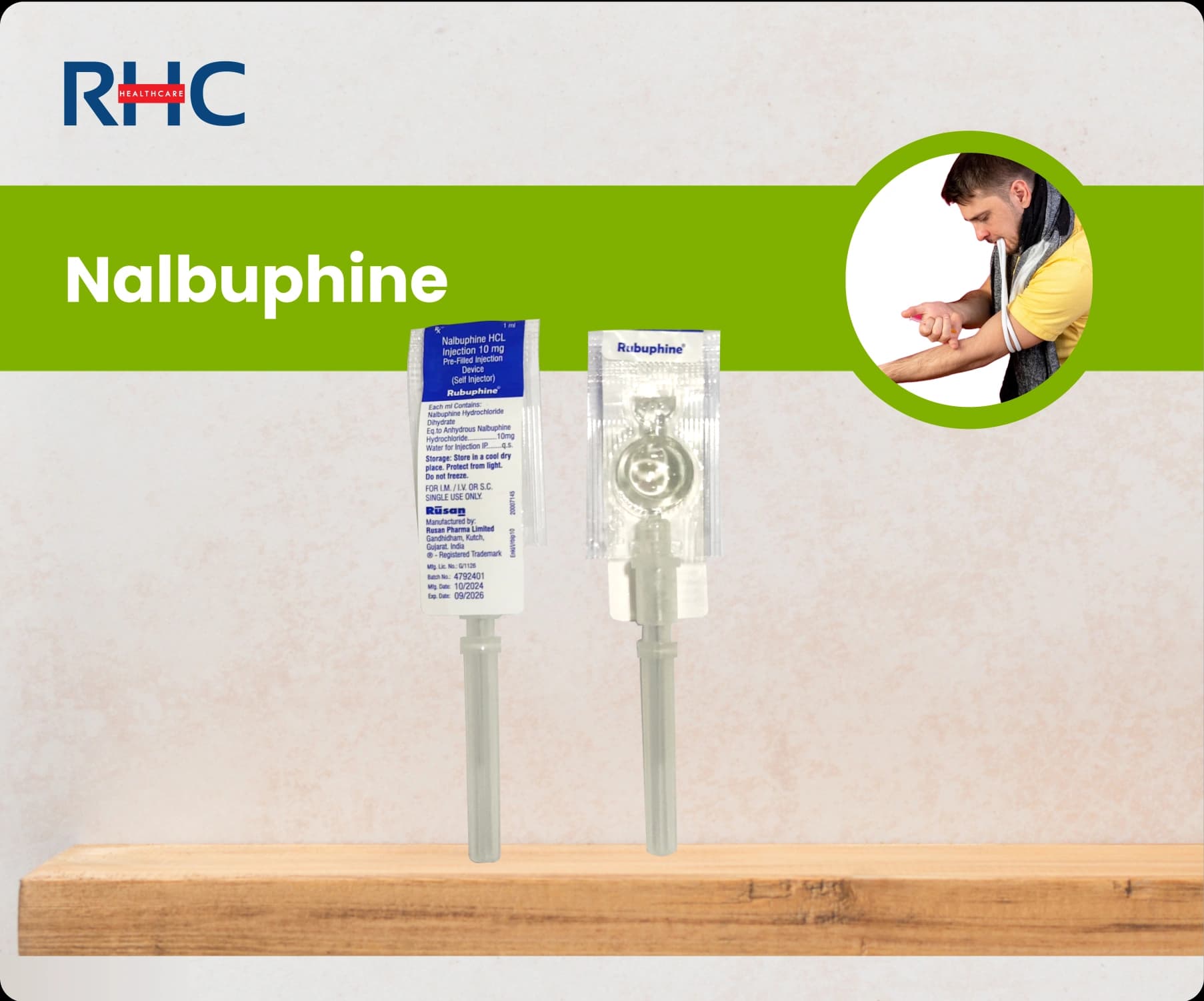 Nalbuphine Injection – Pain Relief Self-Injector