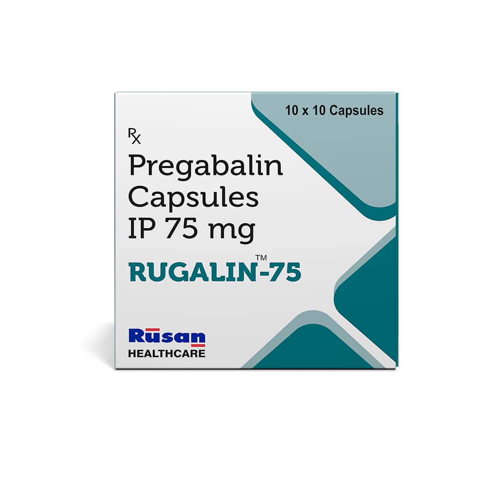 RUGALIN 75mg Pregabalin Capsules (10'S) | Treatment for First Line Neuropathic Pain