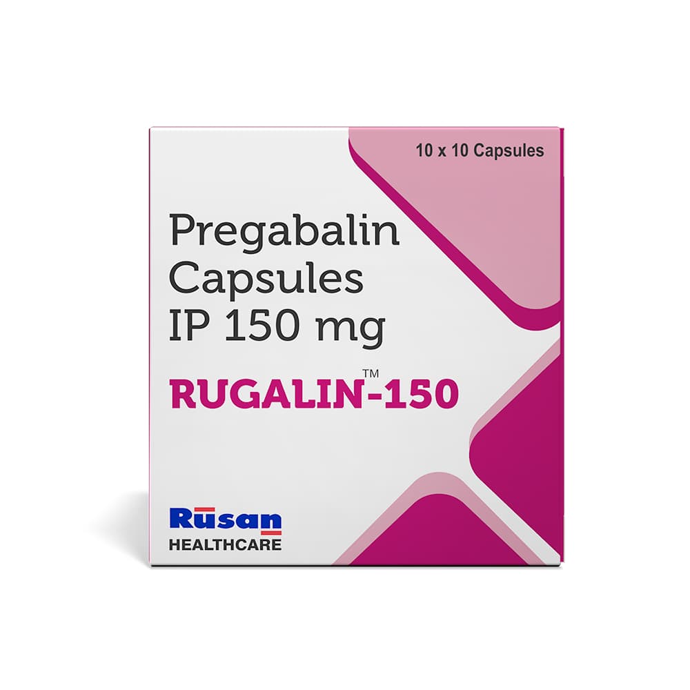RUGALIN 150mg Pregabalin Capsules (10'S) | Treatment for First Line Neuropathic Pain